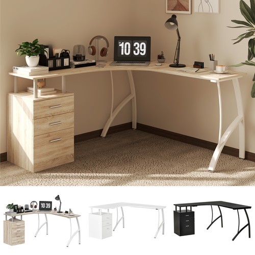Shaped computer desk - computer,