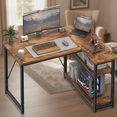 Shaped computer desk - l,