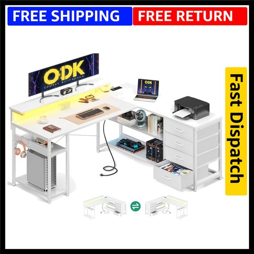 Shaped corner desk with - shaped,