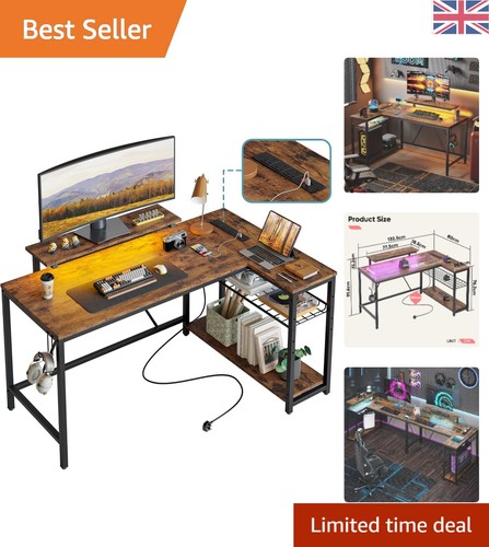 Reversible corner desk with - reversible,