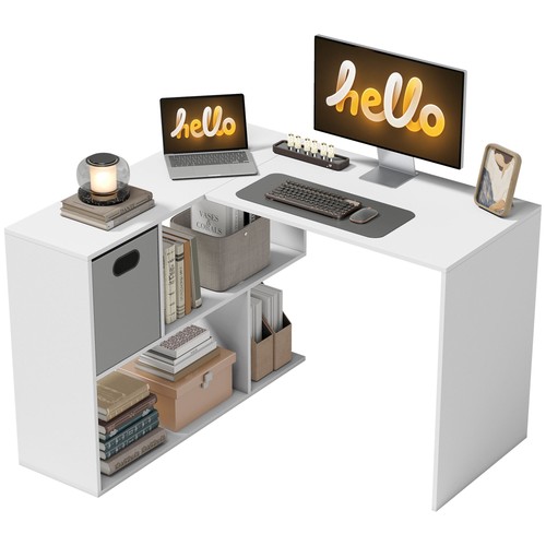 Homcom shaped computer - shaped, desk