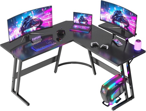 Shaped gaming desk with - gaming,