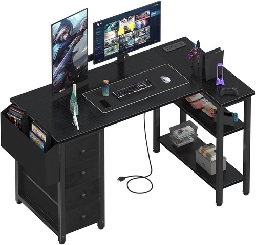 120cm shaped gaming desk - 120cm, l-shaped