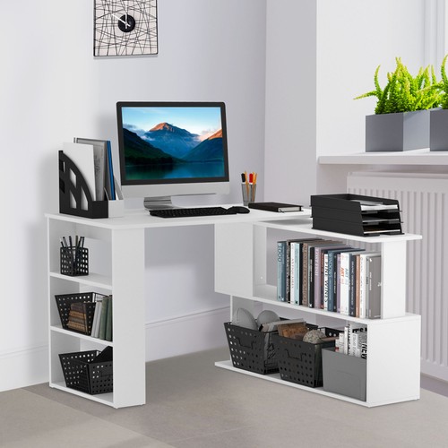 Homcom corner computer desk - computer,