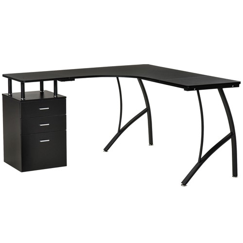 Homcom shaped corner - homcom, desk