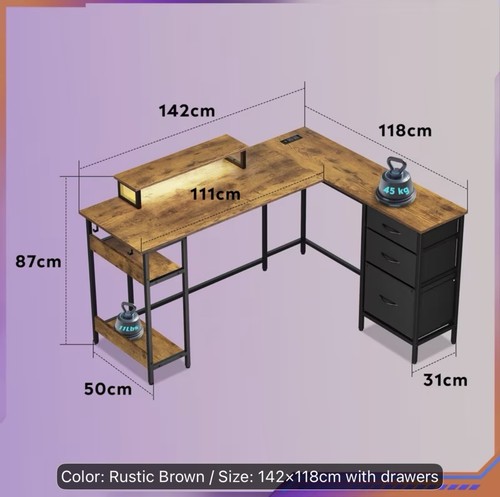 Corner desk with - desk,