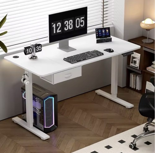 White standing desk with - white,
